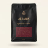 Altaris La Montaña 250g coffee bag floating, front view